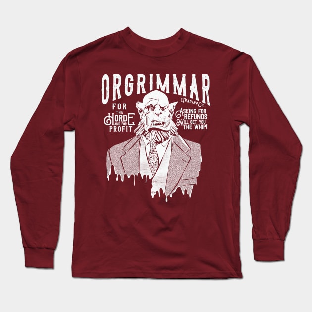 Orgrimmar Trading Co. Long Sleeve T-Shirt by horde